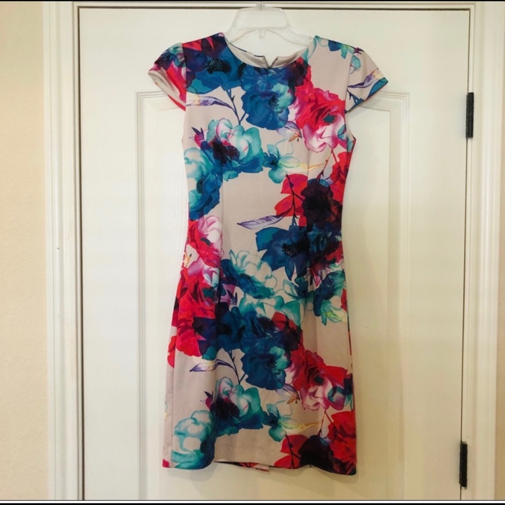 Betsey Johnson Cap sleeve scuba sheath dress